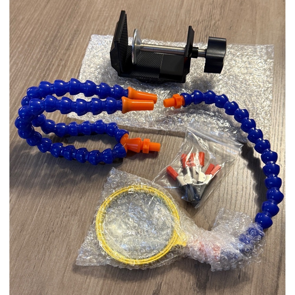 Table Clip Soldering Station Helping Hands with Magnifying Glass Flexible Arms
